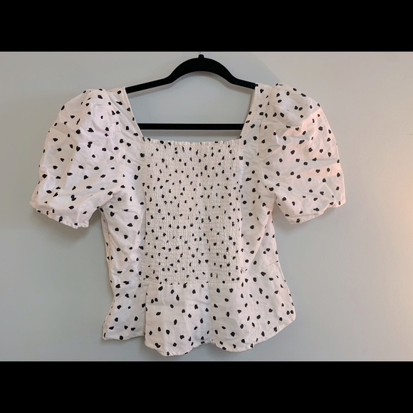 Banana Republic Puff Sleeve Polkadot Top - so cute! - Picture 2 of 12